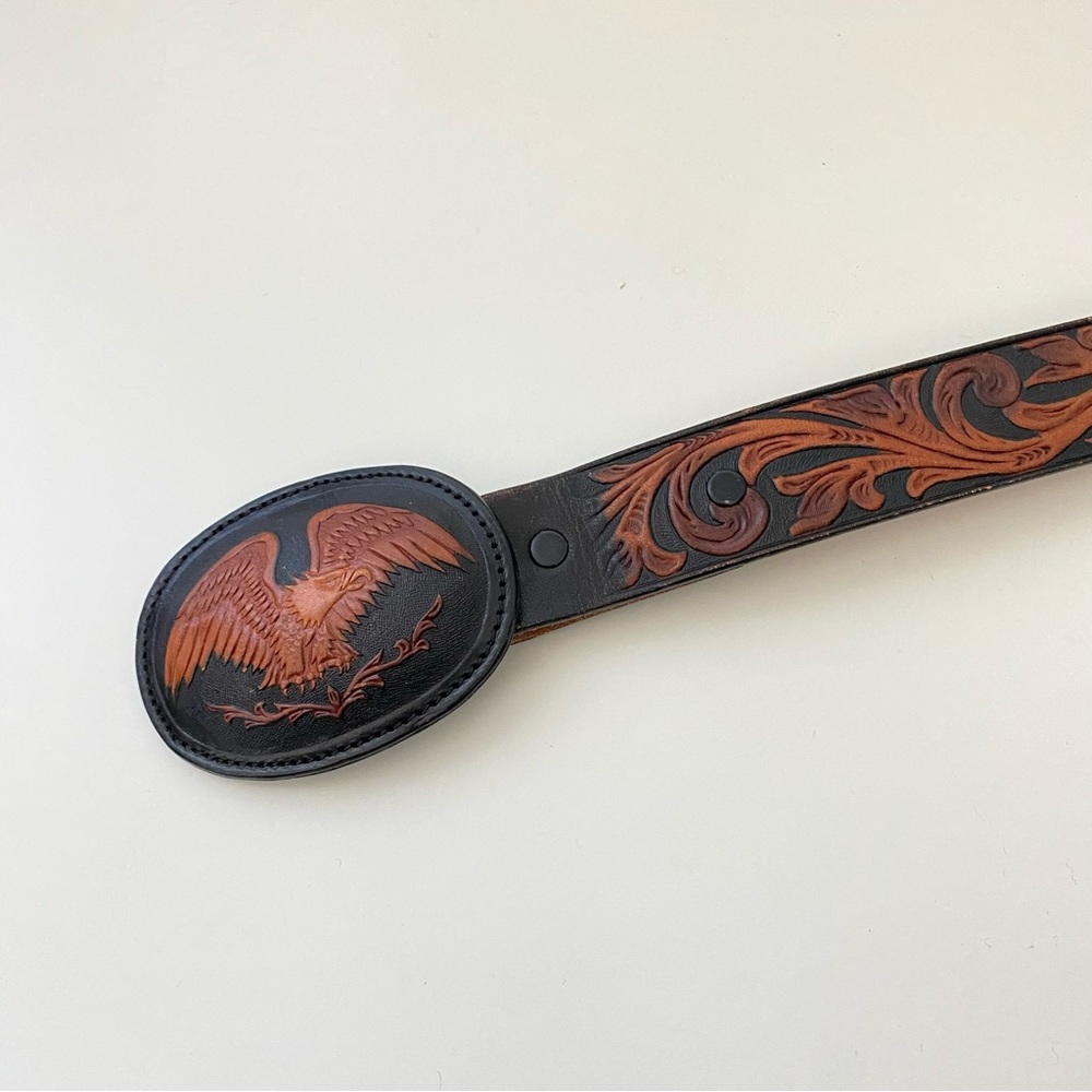 Vintage Western Americana leather belt